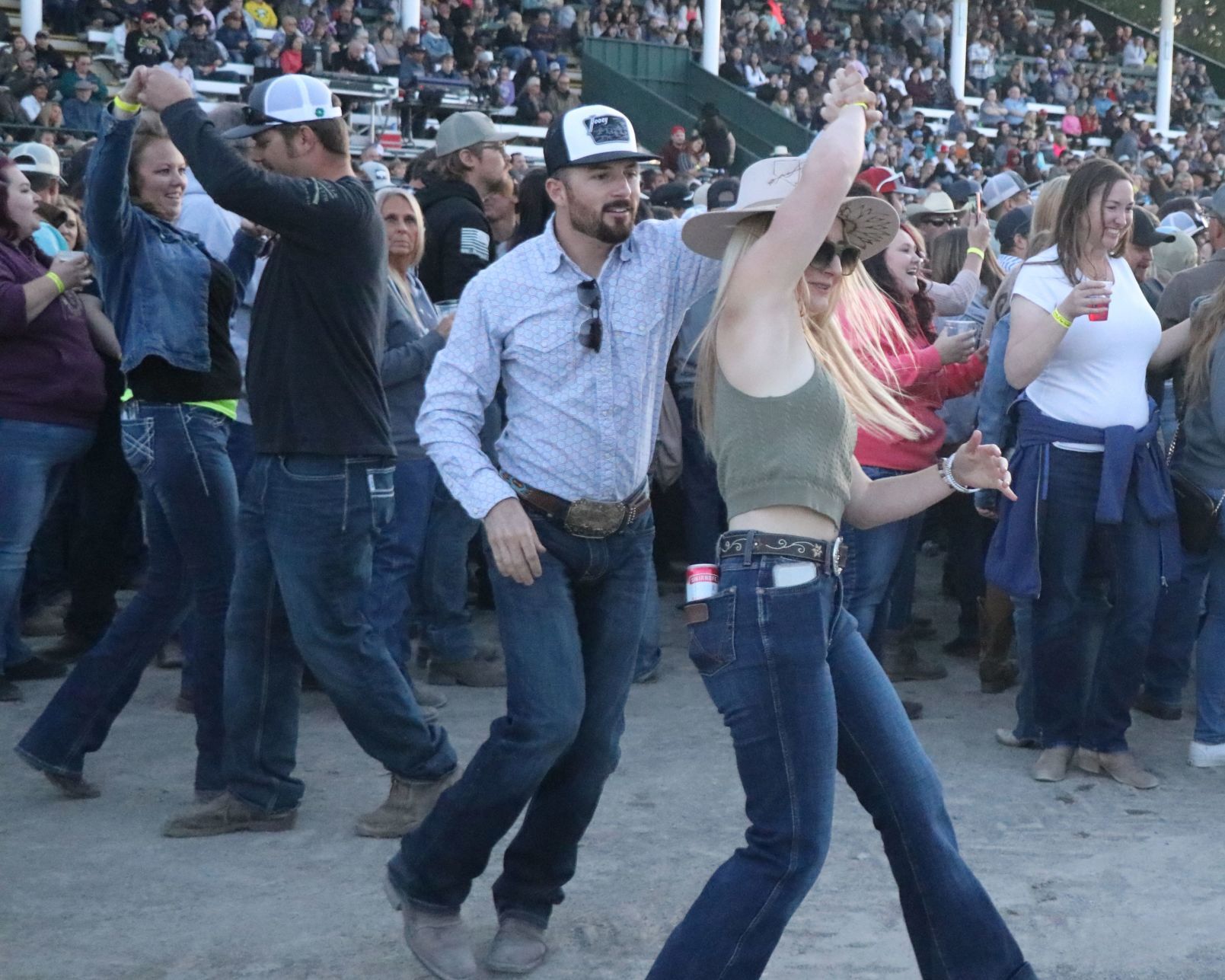 Country swing dancers